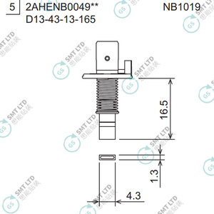 D13-43-13-165 2AHENB004902 FUJI NXTR RH08 φ4.3x1.3 NOZZLE