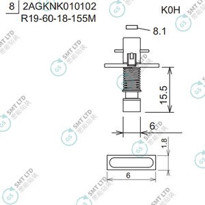 R19-60-18-155M 2AGKNK010102 FUJI NXT H08M φ6.0 K0H NOZZLE