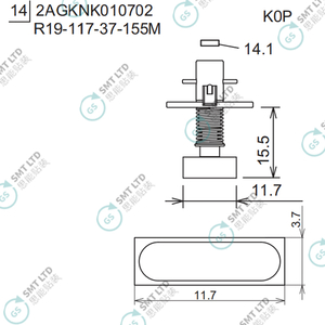 R19-117-37-155M 2AGKNK010702 FUJI NXT H08M φ11.7 K0P NOZZLE