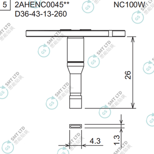D36-43-13-260 2AHENC004502 FUJI NXTR RH01 RH02 HEAD φ4.3x1.3 NOZZLE