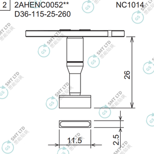 D36-115-25-260 2AHENC005202 FUJI NXTR RH01 RH02 HEAD φ11.5x2.5 NOZZLE