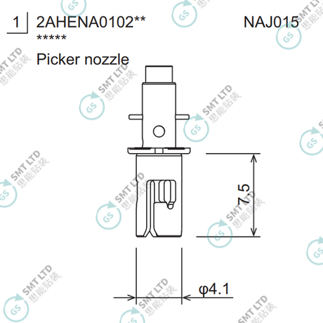 D056-002-059 2AHENA001013 FUJI NXTR RH20 HEAD φ0.2 NOZZLE