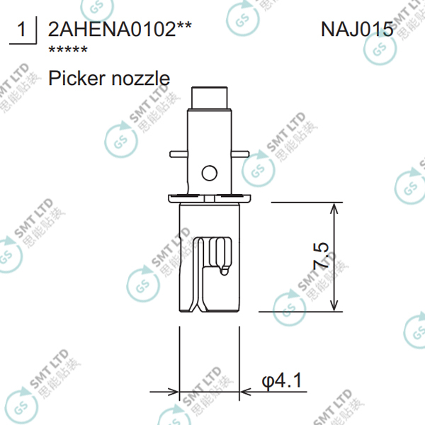 D056-002-059 2AHENA001013 FUJI NXTR RH20 HEAD φ0.2 NOZZLE