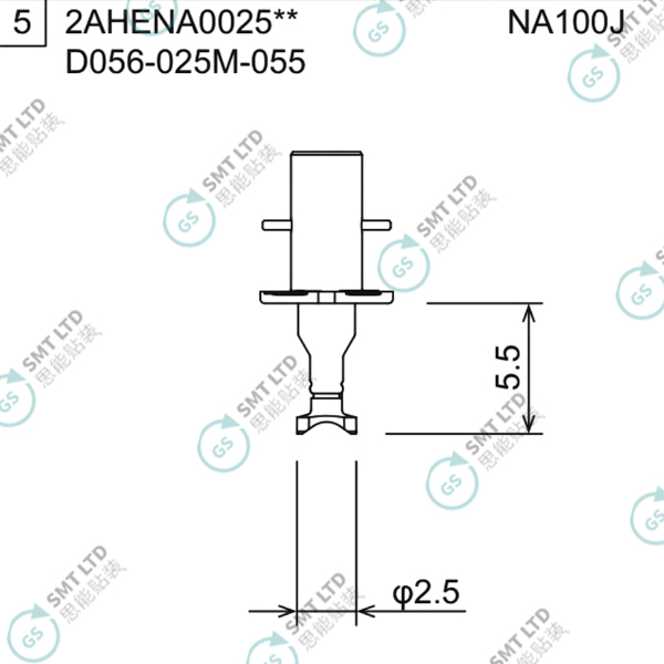 D056-025M-055 2AHENA002507 FUJI NXTR RH20 HEAD φ2.5M NOZZLE