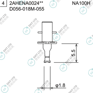 D056-018M-055 2AHENA002407 FUJI NXTR RH20 HEAD φ1.8M NOZZLE