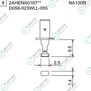 D056-023WLL-055 2AHENA016703 FUJI NXTR RH20 HEAD φ2.5x1.4 WLL NOZZLE