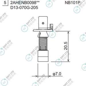D13-070G-205 2AHENB009802 FUJI NXTR RH08 φ7.0G NOZZLE