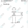 2AHENH000103 NH1001 FUJI NXTR RH28 H24 HEAD φ3.0 NOZZLE JIG