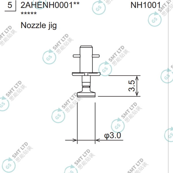2AHENH000103 NH1001 FUJI NXTR RH28 H24 HEAD φ3.0 NOZZLE JIG