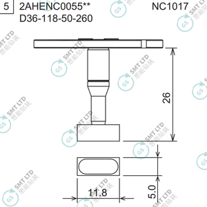 D36-118-50-260 2AHENC005502 FUJI NXTR RH01 RH02 HEAD φ11.8x 5.0 NOZZLE
