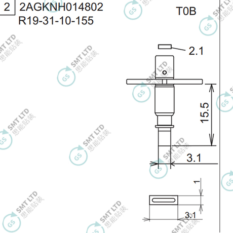 R19-31-10-155 2AGKNH014802 FUJI NXT H04 HEAD φ2.3 T0B NOZZLE