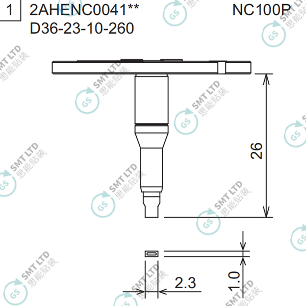 D36-23-10-260 2AHENC004102 FUJI NXTR RH01 RH02 HEAD φ2.3x1.0 NOZZLE