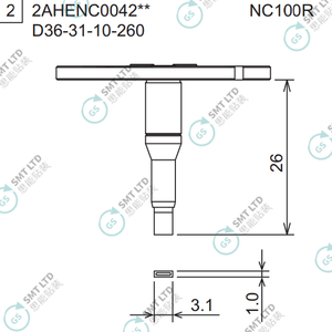 D36-31-10-260 2AHENC004202 FUJI NXTR RH01 RH02 HEAD φ3.1x1.0 NOZZLE