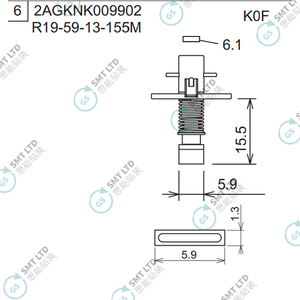 R19-59-13-155M 2AGKNK009902 FUJI NXT H08M φ5.9 K0F NOZZLE