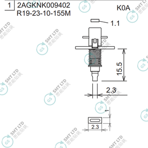 R19-23-10-155M 2AGKNK009402 FUJI NXT H08M φ2.3 K0A NOZZLE