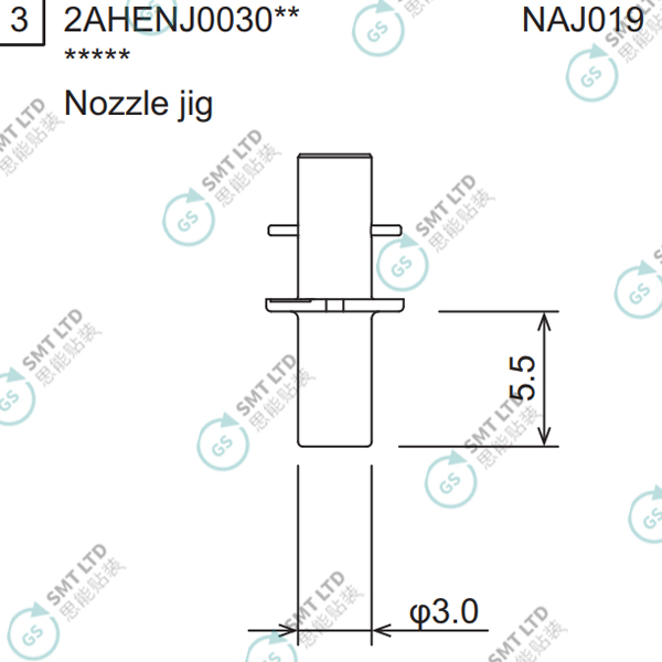 2AHENJ003002 2AHENJ003000 FUJI NXTR RH20 HEAD φ3.0 NOZZLE JIG