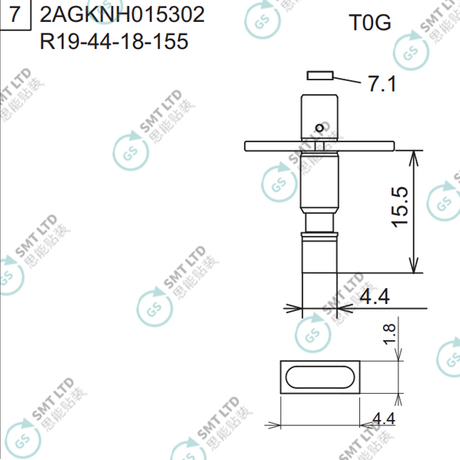 R19-44-18-155 2AGKNH015302 FUJI NXT H04 HEAD φ4.4 T0G NOZZLE