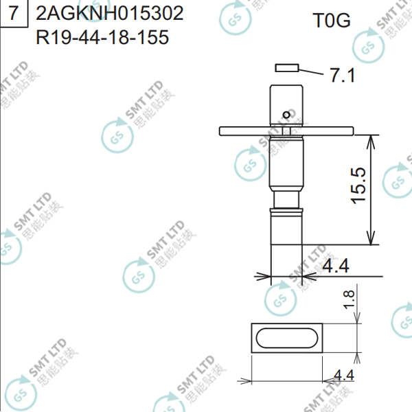 R19-44-18-155 2AGKNH015302 FUJI NXT H04 HEAD φ4.4 T0G NOZZLE