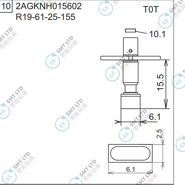 R19-61-25-155 2AGKNH015602 FUJI NXT H04 HEAD φ6.1 T0T NOZZLE