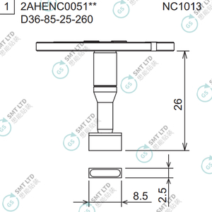D36-85-25-260 2AHENC005102 FUJI NXTR RH01 RH02 HEAD φ8.5x2.5 NOZZLE