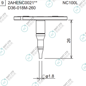 D36-018M-260 2AHENC002105 FUJI NXTR RH01 RH02 HEAD φ1.8M NOZZLE