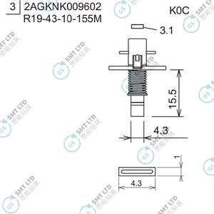 R19-43-10-155M 2AGKNK009602 FUJI NXT H08M φ4.3 K0C NOZZLE