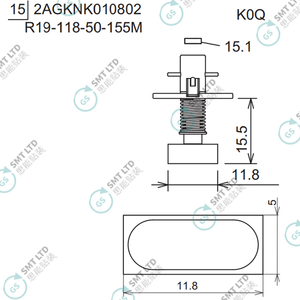R19-118-50-155M 2AGKNK010802 FUJI NXT H08M φ11.8 K0Q NOZZLE