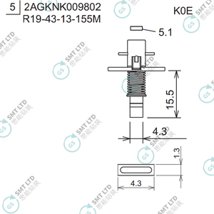 R19-43-13-155M 2AGKNK009802 FUJI NXT H08M φ4.3 K0E NOZZLE