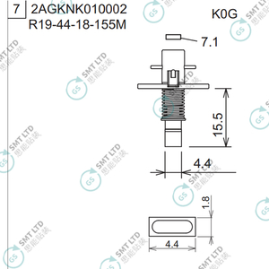 R19-44-18-155M 2AGKNK010002 FUJI NXT H08M φ4.4 K0G NOZZLE