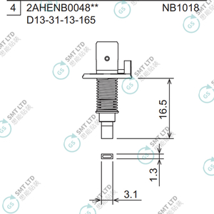 D13-31-13-165 2AHENB004802 NB1018 RH08 φ3.1x1.3 NOZZLE