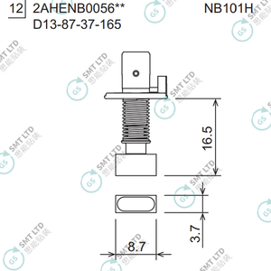 D13-87-37-165 2AHENB005602 FUJI NXTR RH08 φ8.7x3.7 NOZZLE