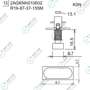 R19-87-37-155M 2AGKNK010602 FUJI NXT H08M φ8.7 K0N NOZZLE