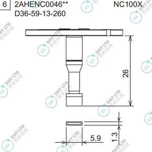 D36-59-13-260 2AHENC004602 FUJI NXTR RH01 RH02 HEAD φ5.9x1.3 NOZZLE