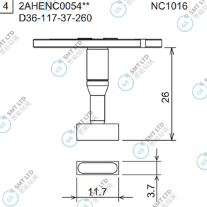 D36-117-37-260 2AHENC005402 FUJI NXTR RH01 RH02 HEAD φ11.7x3.7 NOZZLE