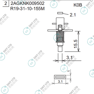 R19-31-10-155M 2AGKNK009502 FUJI NXT H08M φ3.1 K0B NOZZLE