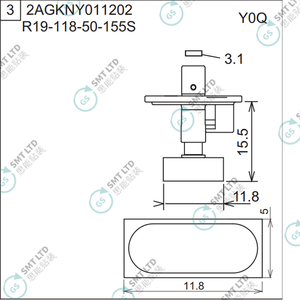 R19-118-50-155S 2AGKNY011202 FUJI NXT H04S HEAD φ11.8 Y0Q NOZZLE