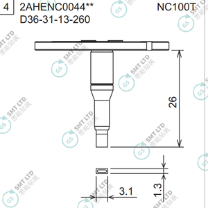 D36-31-13-260 2AHENC004402 FUJI NXTR RH01 RH02 HEAD φ3.1x 1.3 NOZZLE