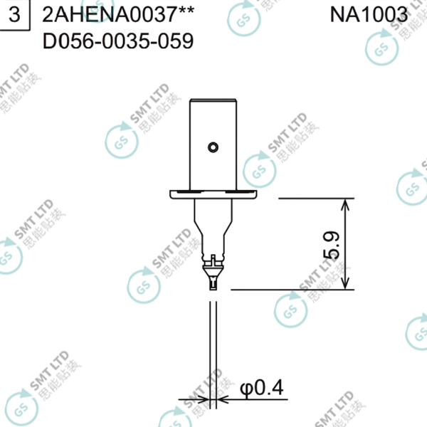D056-0035-059 2AHENA003710 FUJI NXTR RH20 HEAD φ0.4 NOZZLE